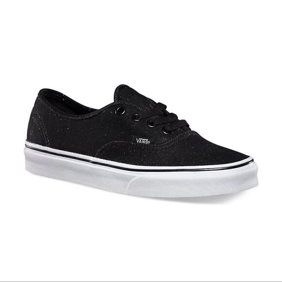 Vans BLACK SHIMMER Authentic Shoes SPARKLE Glitter BLING Size 5.5 4 - Picture 1 of 10